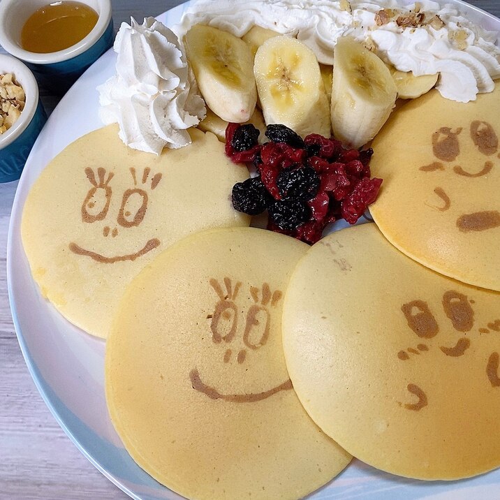 不器用でもパンケーキアート♪バーバパパとカービィ